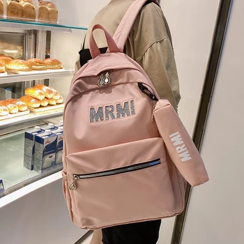 

HOCODO Fashion Women Backpack 2 Pcs Cute School Bag For Teenage Girls Kawaii Waterproof Nylon Female Travel Backpack Student Bag