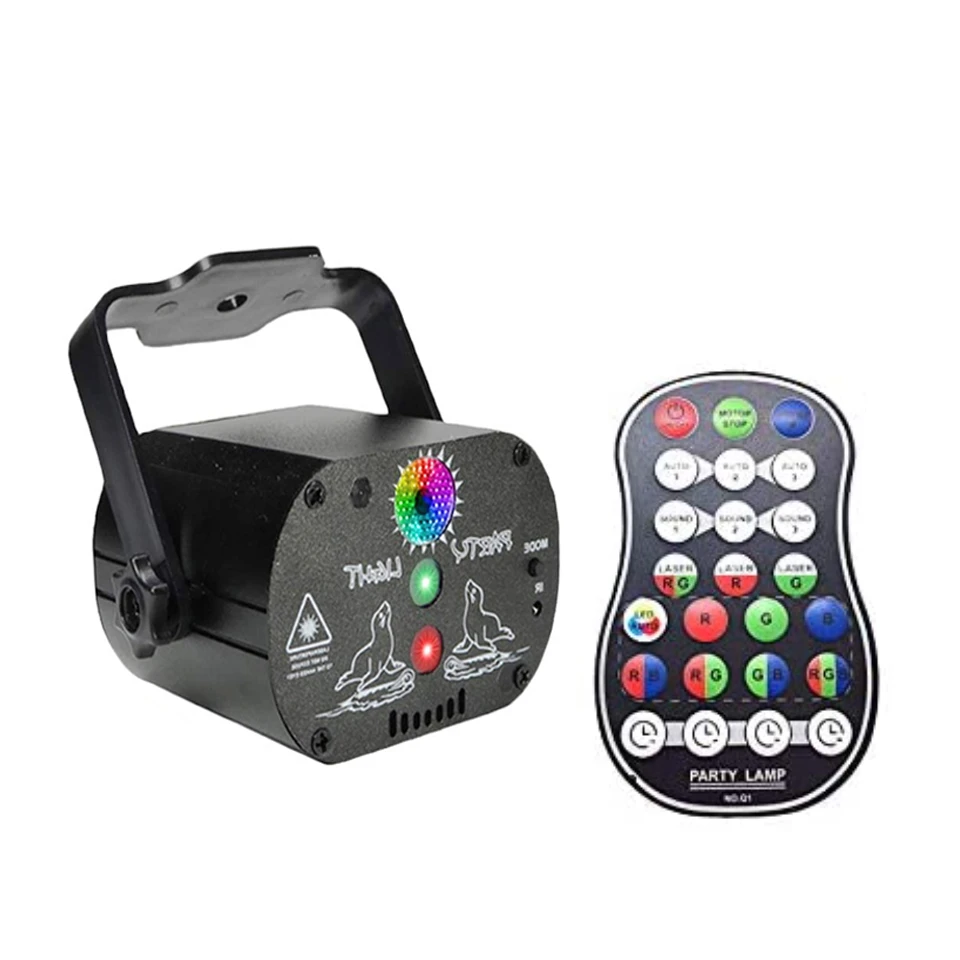 Disco Light RGB LED Laser Stage Beam Lighting Sound Activated DJ Party