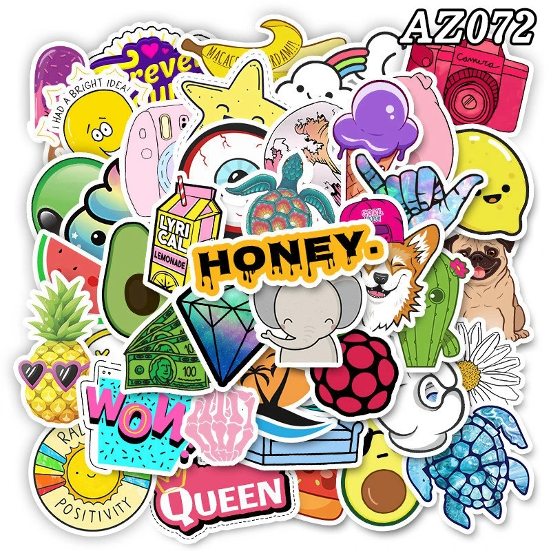 Stickers Kids Toys Laptop Motorcycle Space Unicorn Sticker Scrapbook Skateboard Graffiti Waterproof Stickers Pack 50pcs/Lot