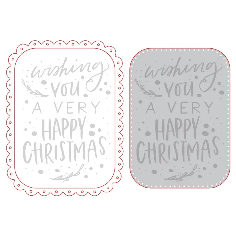 Желающий вам счастливого Рождества металлический трафарет Вырубные штампы для DIY скрапбукинга бумажный трафарет для изготовления открыток - Цвет: Only Cutting Dies