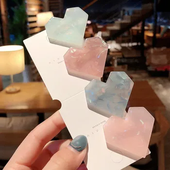 

1Pcs Fashion Heart Shape Resin Hair Clips for Women Hairpins Shiny Heart Shell Hairgrip Fashion Hair Accessories Gift