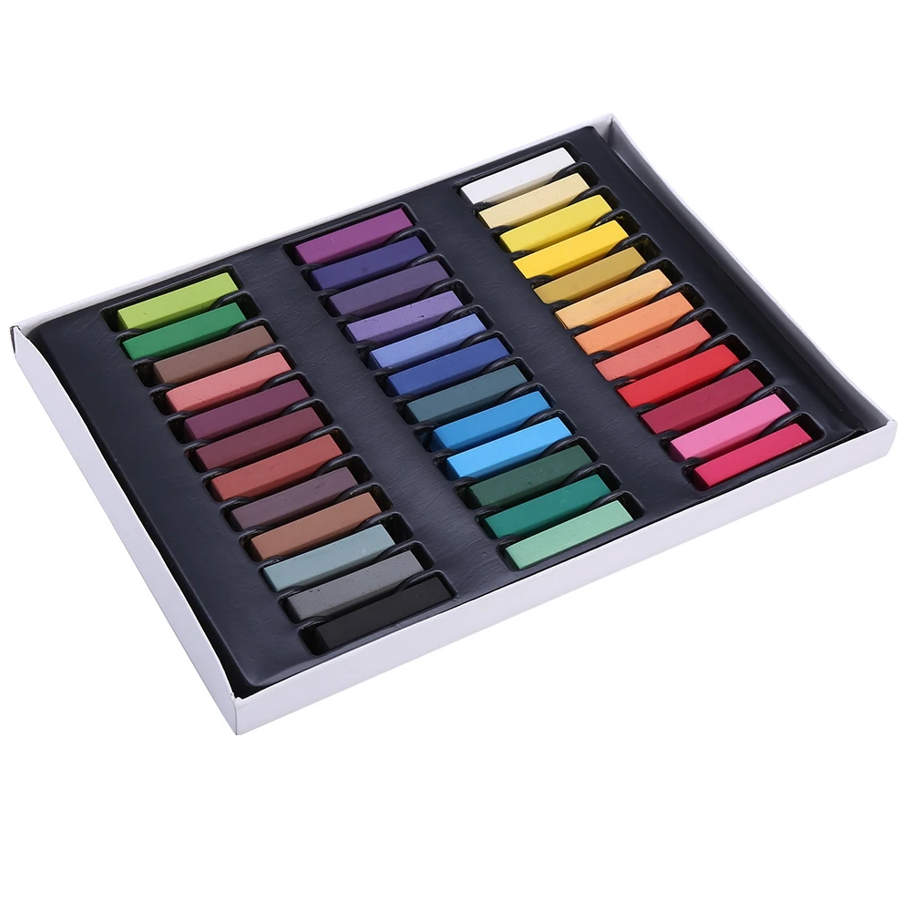 

36 Colors Hair Dye Chalk Temporary Instant Hair Color Non-Toxic Soft Pastel Kit Wash Out Blending Colors For Hair Dye Drawing