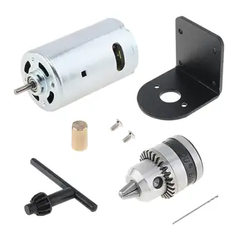 

Mini Hand Drill Lathe Press 555 DC Motor Ball Bearing 0.6-6mm + B10 Chuck Kits