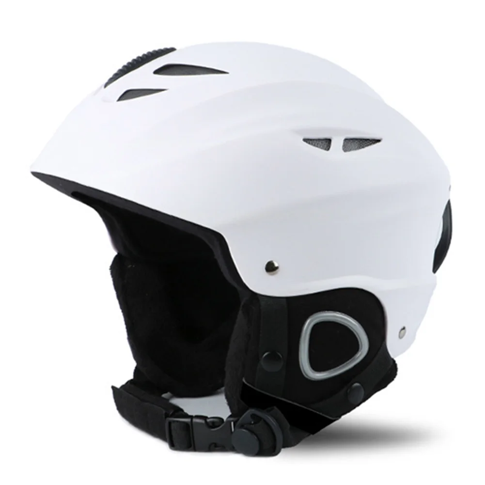 Детский дышащий спортивный безопасный Регулируемый шлем для сноуборда с Полузакрытыми пряжками, анти-шок, теплый лыжный шлем - Цвет: Matte White