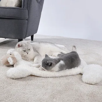 

Lamb Shape Cat Pet Mat Warm Large Soft Flannel Cotton Mattress Dog Pet Mat Bed Pad Self Heating Rug Thermal Washable Pillow