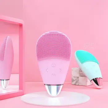 

The New Silicone Cleansing Instrument Electric Face Washer Five-speed Adjusting Cleansing Eyes Double Effect SMJ