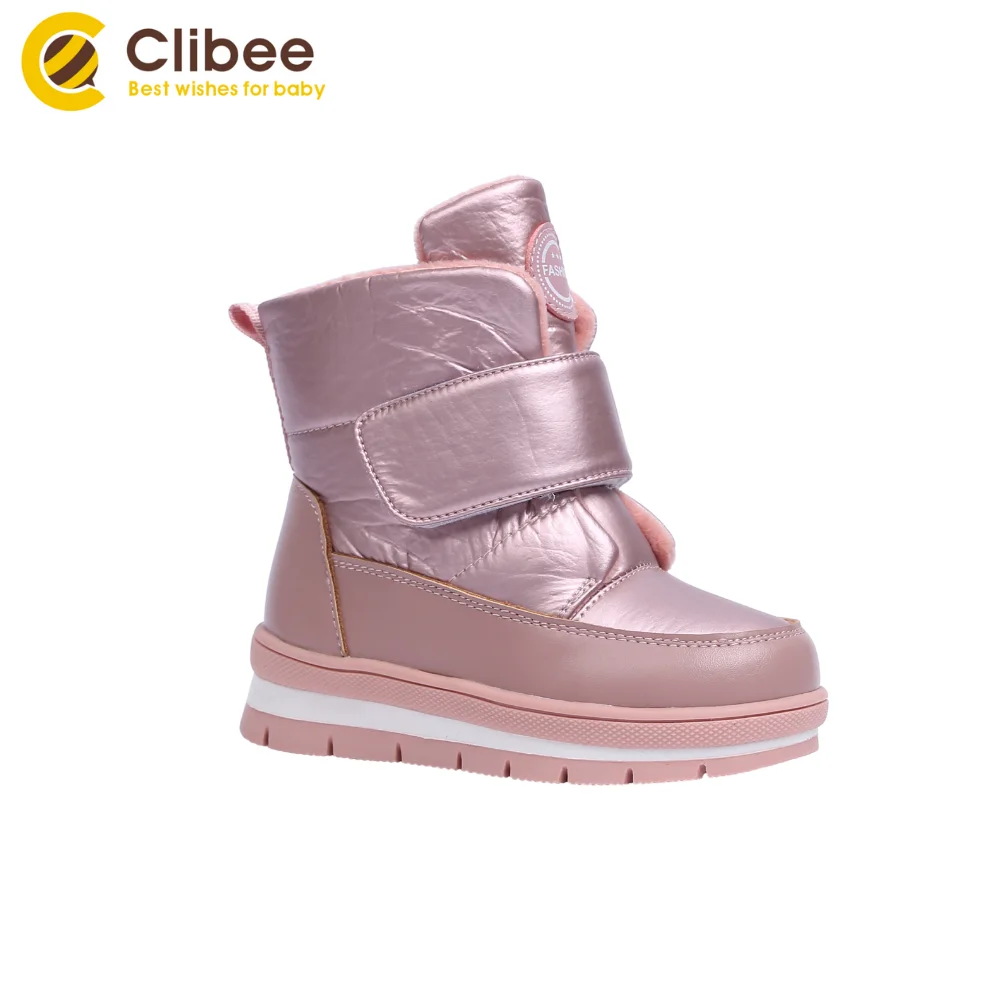 Clibee/зимние сапоги для мальчиков и девочек Детская теплая водонепроницаемая