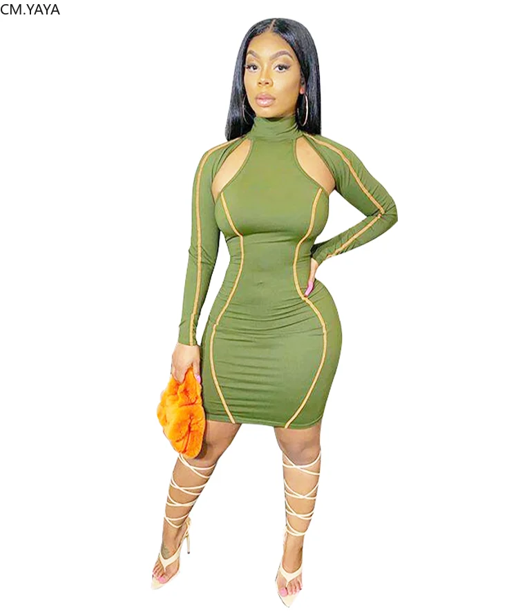 2020 на весну и зиму мини платье женское с круглым вырезом длинными рукавами