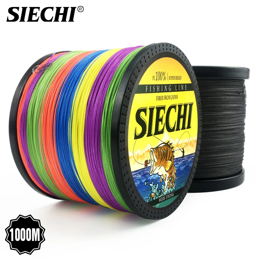 

SIECHI 300M 500M 1000M 4 Strands 12-83LB PE Braided Fishing Wire Multifilament Super Strong Fishing Line Japan Multicolor