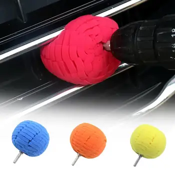

2PC 3" Automotive Car Accessories Motorcycle Washer Car Buffing Ball Finishing Pad Car Waxing Sponge Auto Detailing Tools