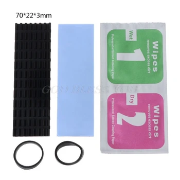 

Black Heatsink Heat Dissipation Radiator M.2 NGFF Cooling Heat Sink Heat Thermal Pads for M.2 NGFF 2280 PCI-E NVME SSD