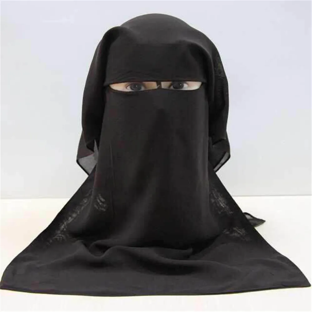 Мусульманский трехслойный шарф &quotАмира&quot Исламский Niqab Burqa чепчик хиджаб Кепка