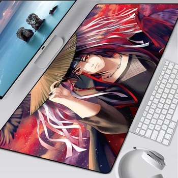 

Gaming Mouse Pad Anime Naruto Large Computer Mousepad Itachi Speed Overlock Edge Cool Cartoon XXL Keyboard Desk Mice Gamer Mat