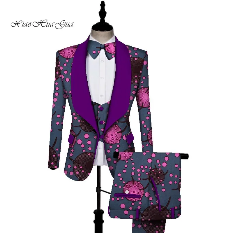 Комплект из обуви в африканском стиле с принтом 3 предмета в комплекте Для мужчин комплекты Топ dashiki и брюки и жилет, комплект в африканском стиле фут плюс Размеры традиционная африканская Костюмы WYN431