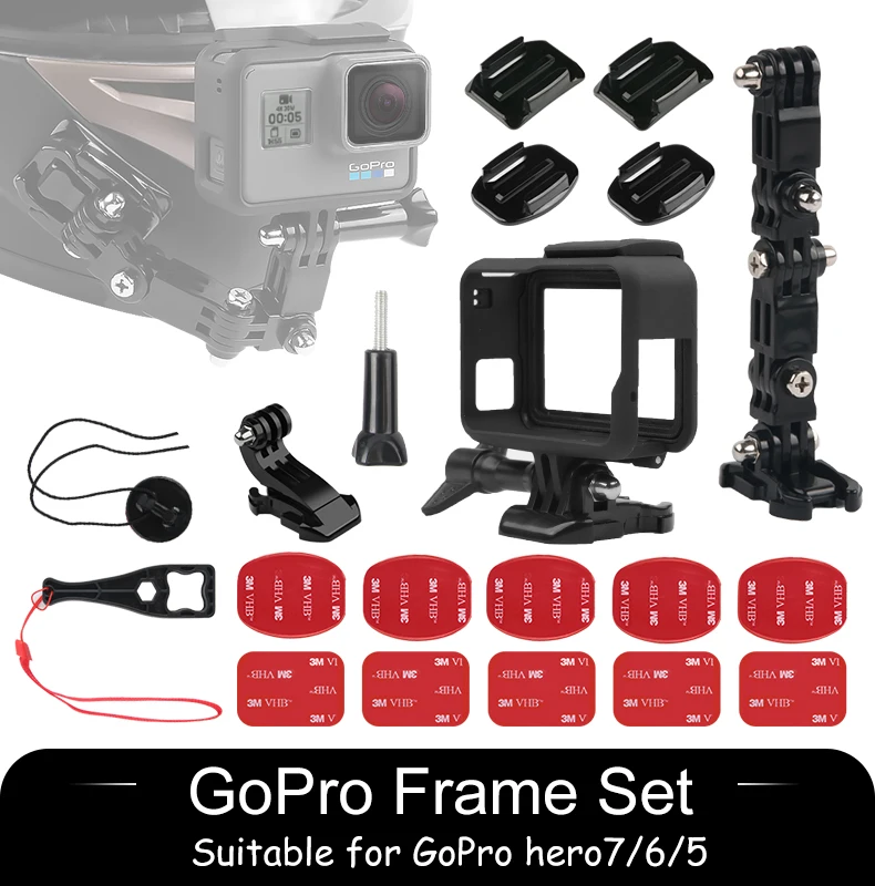 Полное лицо шлем подбородок держатель для GoPro Hero 8 7 6 5 SJCAM мотоциклетный шлем подбородок Стенд камеры аксессуары для Go Pro 5