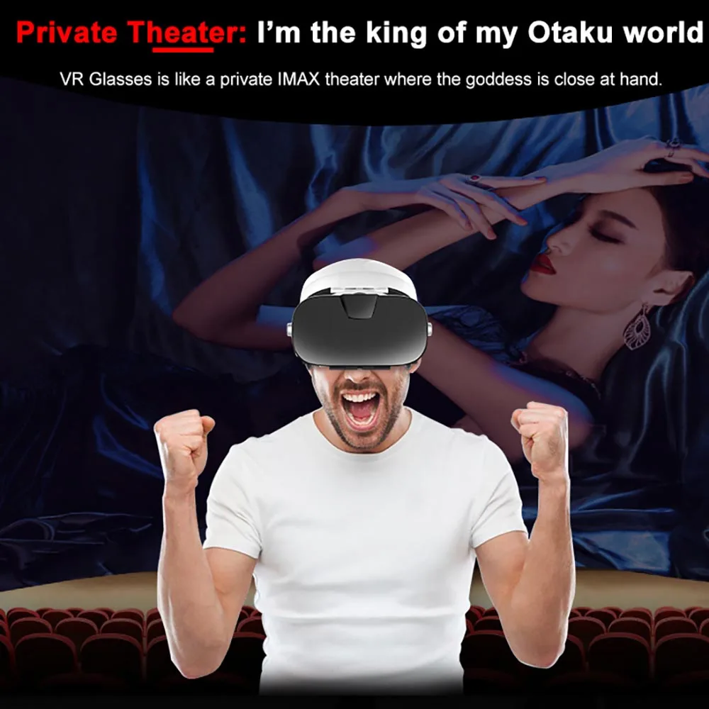 3D Virtual Reality VR Headset VR Glasses for Smartphones Android 4.7"-6.53"