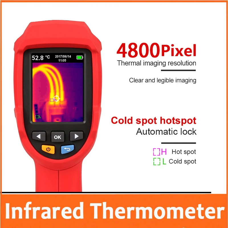  Thermal Imaging Camera Infrared Thermometer Imager -30C to 450C Degree 4800 pixels High Resolution 