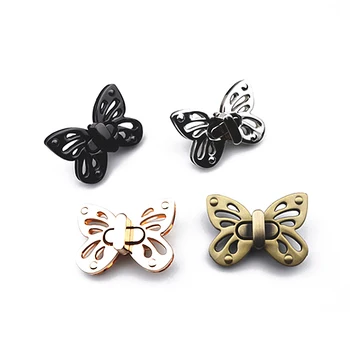 

Metal Butterfly Shaped Twist Turn Lock for DIY Handbag Purse Hardware Closure Bag Parts Accessories Luggage Bag Hardware Buckle