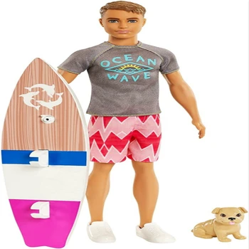 

Hot Sale Surfer Magic Ken Doll Puppy And Surfboard Toys For Children