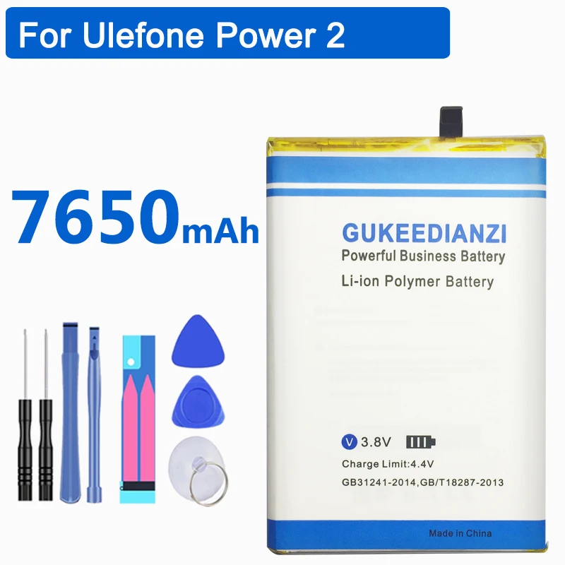 Аккумулятор GUKEEDIANZI Power 2 7650 мАч для Ulefone II/ литиевая сменная батарея телефона