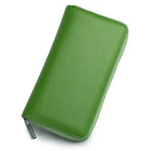 Женский кошелек с большой емкостью, держатель для карт, RFID, мульти-карточная упаковка, модная кожаная сумка для телефона(China)