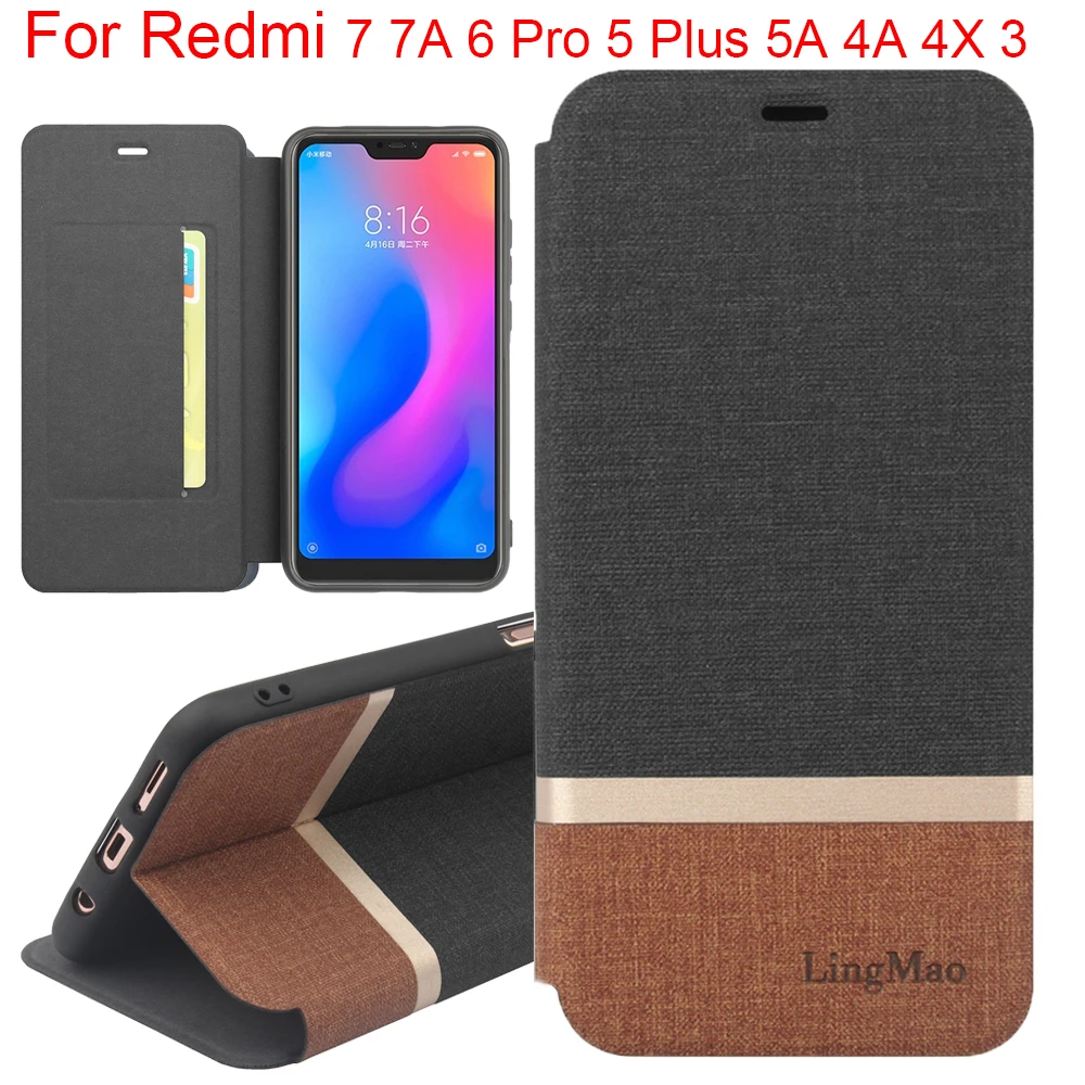 Кожаный чехол книжка для Xiaomi Redmi 7A 7 Pro силиконовый телефона 5 Plus 5A 4X Xiomi 6 6A K20