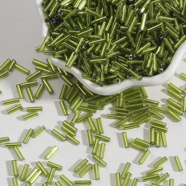 2x7mm Austria Crystal Tube Glass Beads Spacer Seed Beads For Jewelry Making DIY Necklace Bracelet