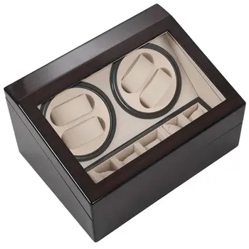 

Automatic Mechanical Watch Winders Storage Box Case Holder 4+6 Collection Watch Display Jewelry Winder Box