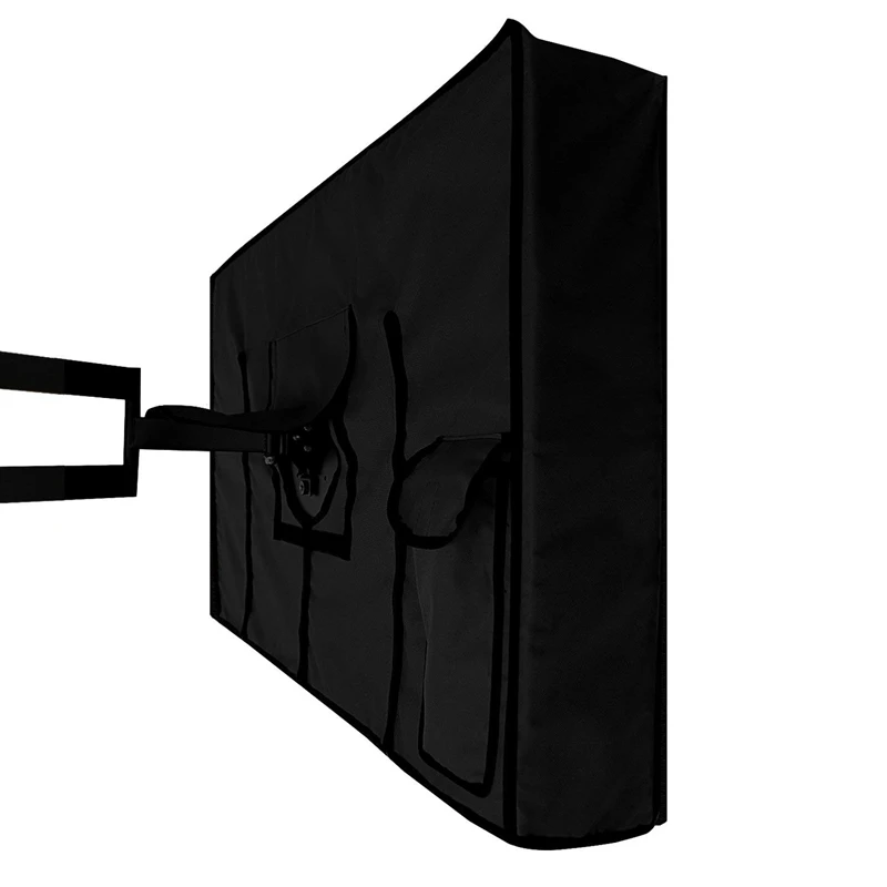 1 шт. черные наружные Чехлы для телевизора, защита от атмосферных воздействий и пыли, материал кондиционера, чехол для хранения для защиты от пыли, 8 размеров