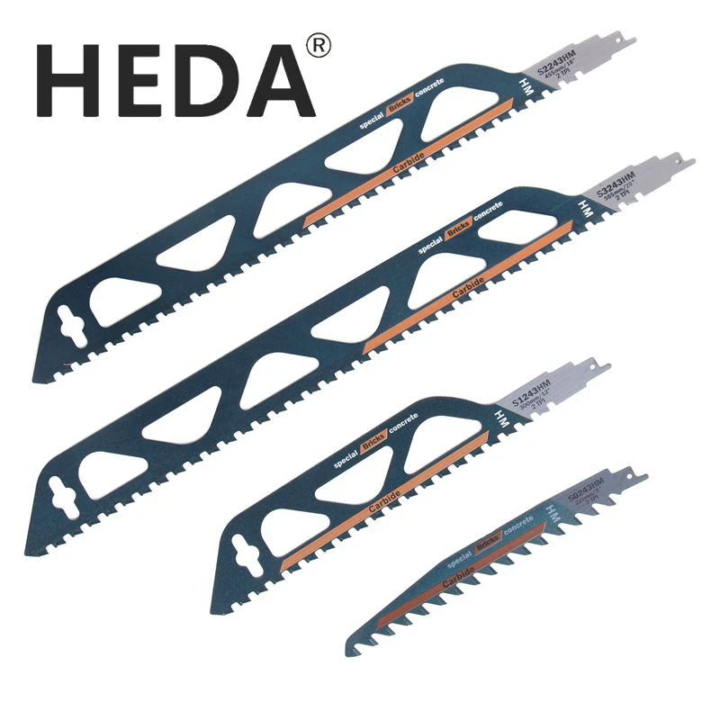 Heda Tungsten Carbide Reciprocating Saw Blade Sabre Saw 1pc 225/300/455