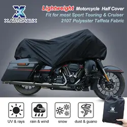 X AUTOHAUX M L XL SIZE Motorcycle Half Cover 210T universal Outdoor Waterproof Dustproof Rain Dust UV Protector Motorcycle Bike