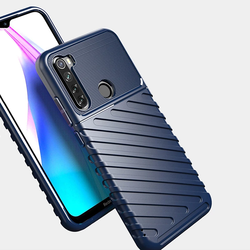 MAKAVO For Xiaomi Redmi Note 8T Case Soft Silicon Rubber Shockproof Back Cover Case For Xiaomi 5