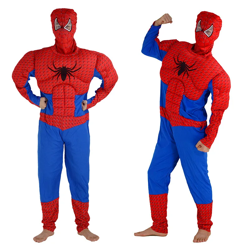 Карнавальный костюм для Хэллоуина; Spider-man персонажа из фильма; маскарадный костюм для взрослых; Мужская одежда для ролевых игр; полный комплект; Карнавальная одежда