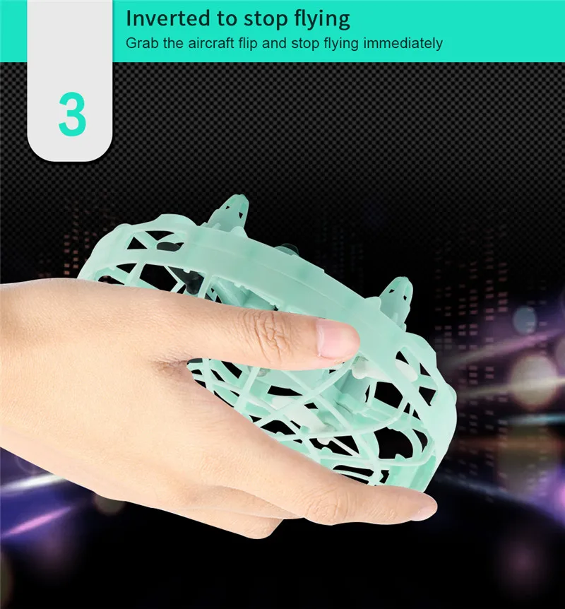 JDRC JD10  Mini Drone UFO Infrared Sensing Control Hand Aircraft Quadcopter Infraed Induction Intlligent Blue/Green RC Kid Toy