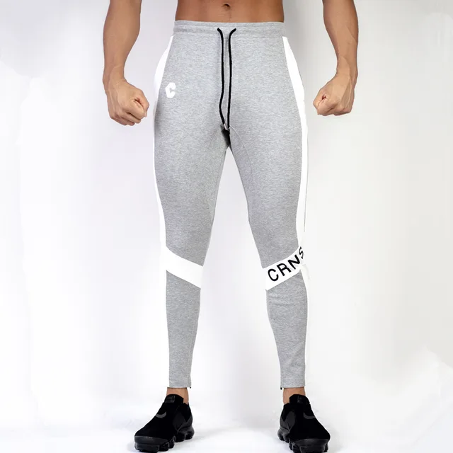 Mens White Cotton Yoga Pants