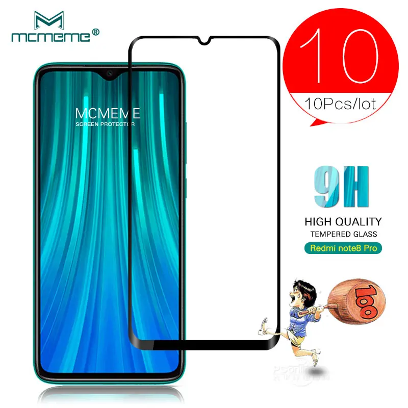 

10PCS Tempered Glass for Xiaomi Redmi Note 8 pro Screen Protector Phone rotective Glass For Redmi Note8 pro Protective Film