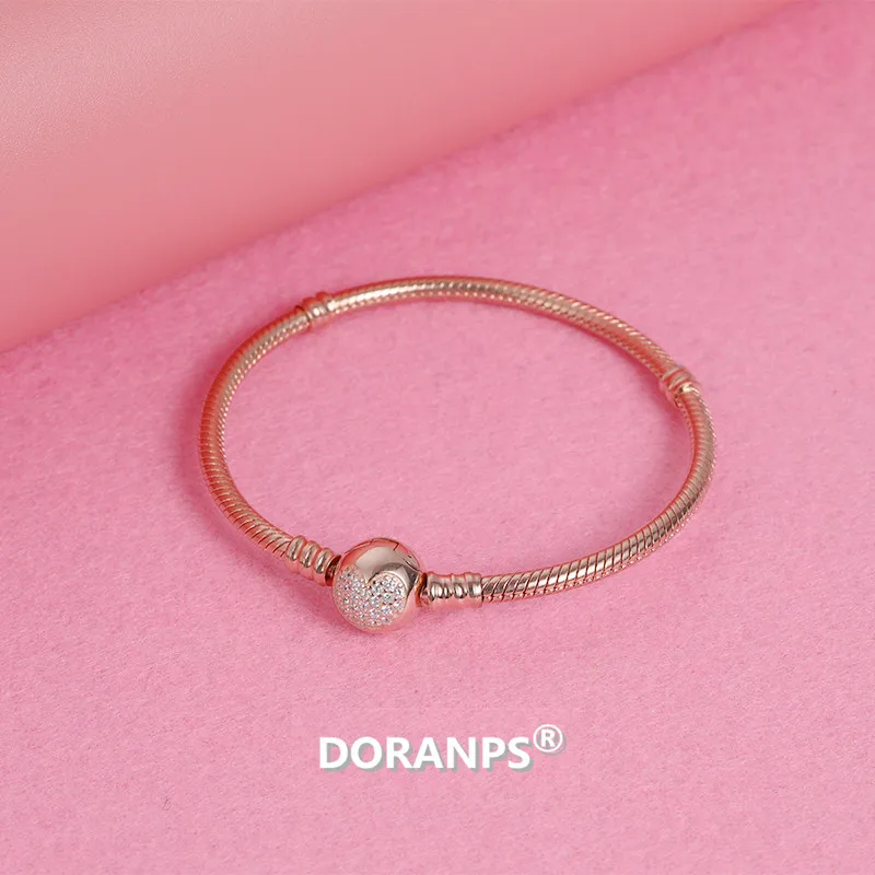 Не выцветает DORANPS Серебро cz для pandoras браслеты для женщин 925 Шарм для браслета, украшения, 1pz