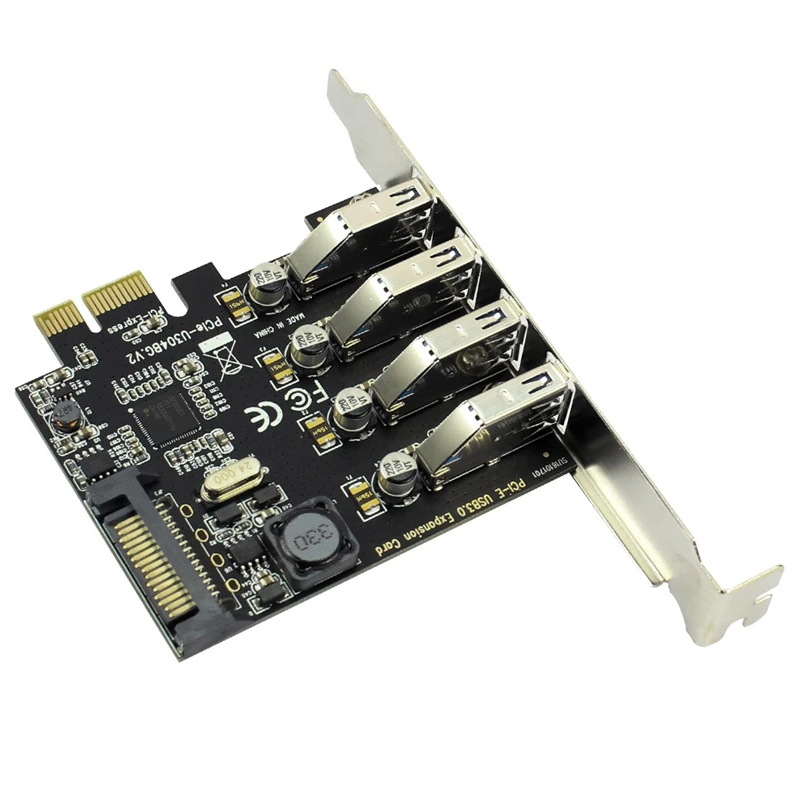 4 порта Usb3.0 карта расширения 5 Гбит/с Pci-E Pci Express адаптер конвертер для Pcie X1 X4 X8 X16 для Windows 7/8/8,1/10/Xp/Vista
