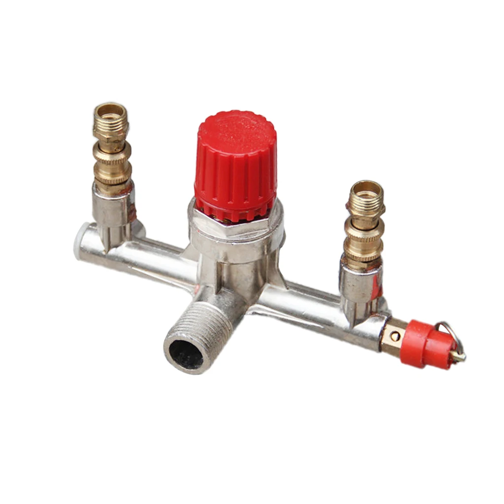 

High Quality Double Outlet Pipe Alloy Air Compressor Switch Pressure Regulating Valve Mounting Parts Air Compressor Pipe