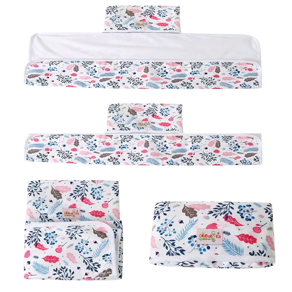 Portable Clean Hands Changing Pad Print Waterproof Stroller Hanging Diaper Bag Clutch Foldable Travel Nappy Diaper Changing Mat