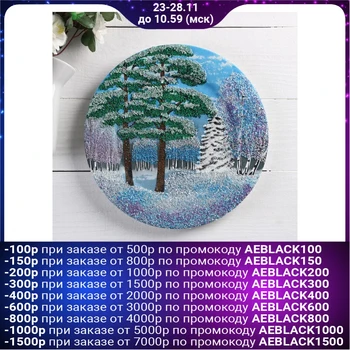 

Porcelain plate "Winter", stone chips, D = 24 cm 2965349
