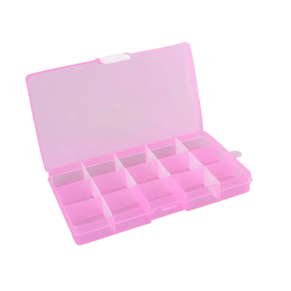 

1PC 15 Grids Transparent Plastic Jewelry Box For ring earring disply case desktop storage box organizer storage case dropship