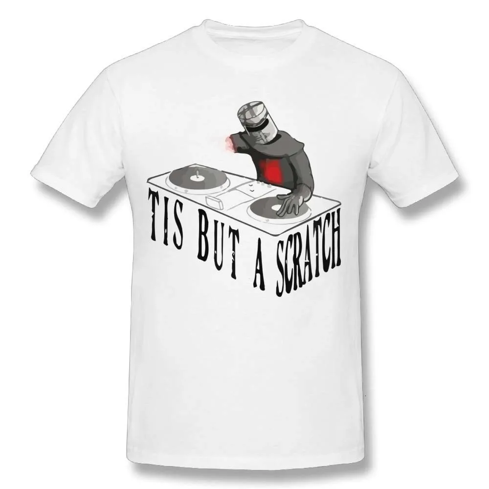

one yona Fashionable Male black knight Tis But A Scratch Monty Python T-Shirt Soft Cotton Man T Shirt