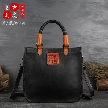 

2020 new ladies one-shoulder diagonal bag original single female bag head layer cowhide bag