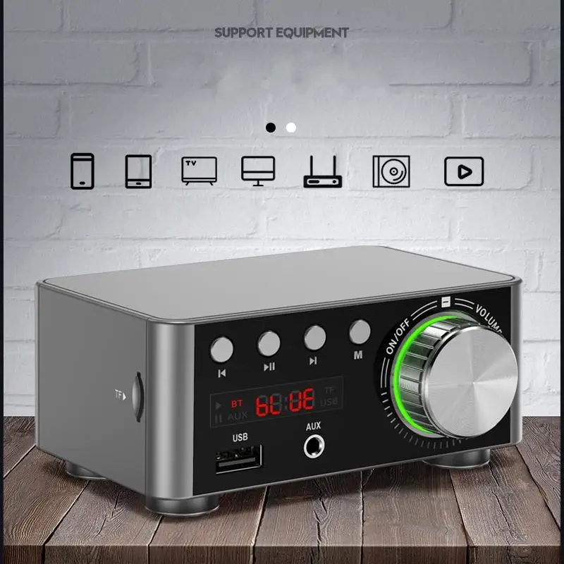 Hi Fi Bluetooth 5 0 цифровой усилитель мощности плата 50WX2 стерео домашний кинотеатр USB TF