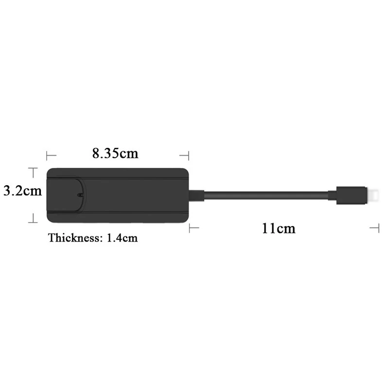 4 в 1 Usb 2 0 концентратор для IOS к RJ45 Ethernet конвертер адаптер LAN Проводная сеть iPhone/iPad