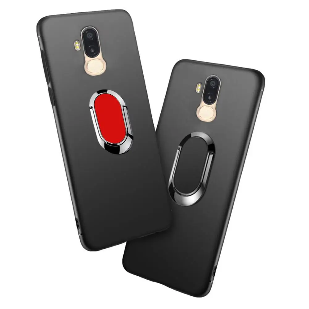 Мягкий чехол для Ulefone Power 3L матовый защитный на палец с магнитным кольцом P6000 Plus 6 0