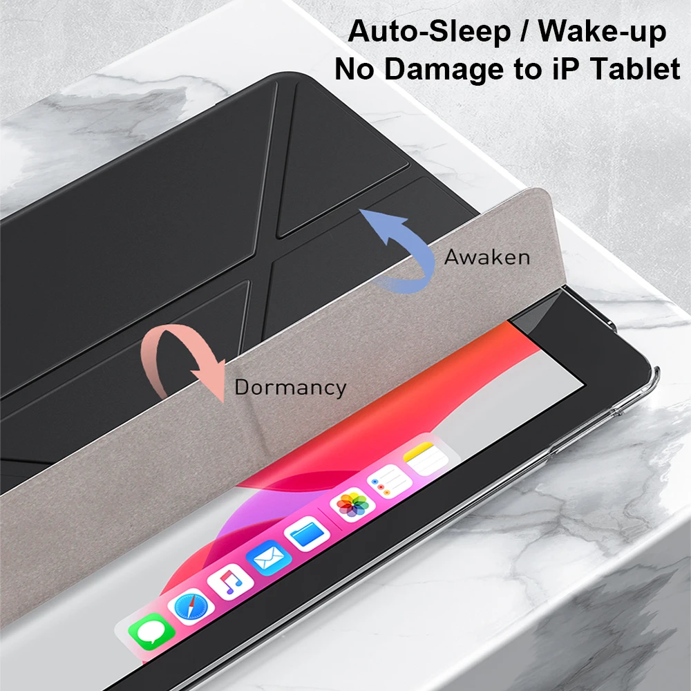 Чехол-книжка Baseus Smart Folio для iPad 10,2 чехол из искусственной кожи Мягкий чехол Защита от пыли водонепроницаемый полный защитный чехол для iPad Funda чехол