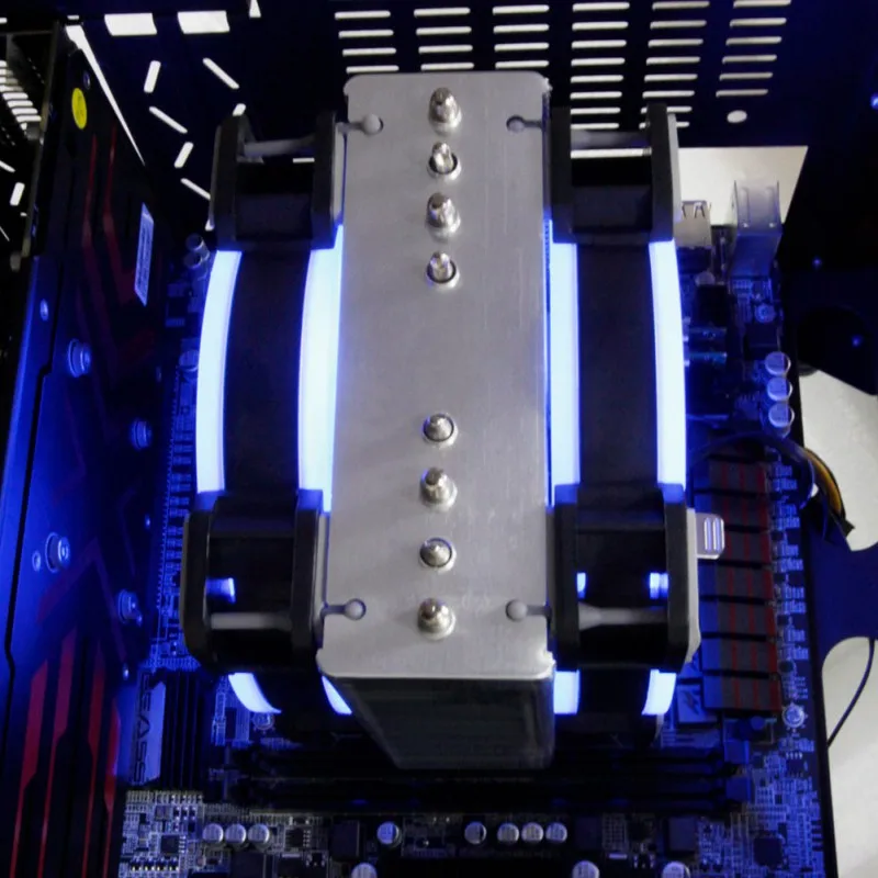 Двухбашенный процессор кулер 2 тепловых труб 2pin вентилятор RGB для компьютера процессор Охлаждающий вентилятор кулер для Intel и AMD 2 cpu кулер вентилятор