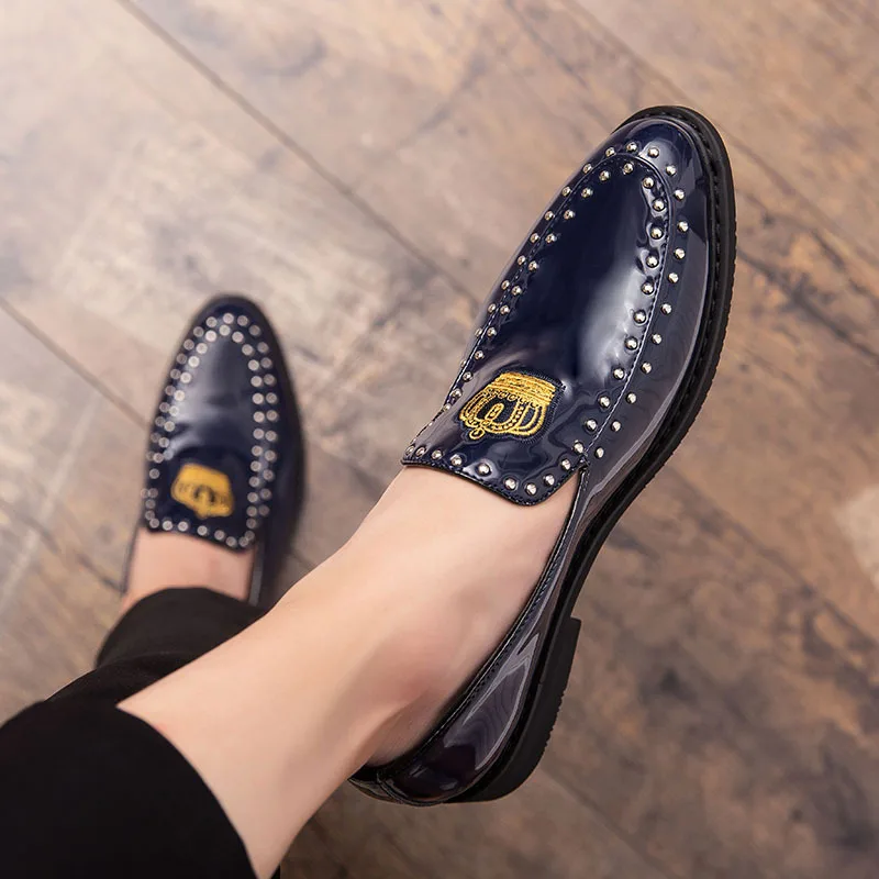 

Autumn 2019 Man Business Affairs Leisure Time Leather Shoes Light Dough Male Shoe Ventilation Willow Nail England Youth Leather